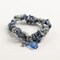 Earth's Jewels Semi-Precious Sodalite Natural Blue Bracelet, Butterfly Charm